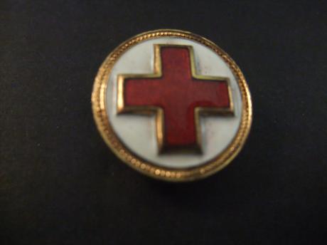 Rode Kruis logo goudkleurige rand emaille inleg